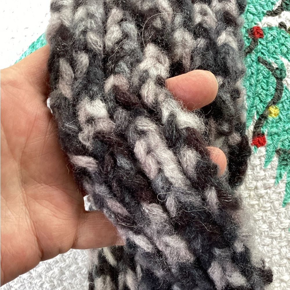 Hat Headband Earwarmer Crossover Top Knot Black Silver - Picture 10 of 13